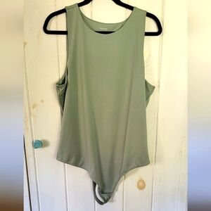 Alfani Sage Green Bodysuit Snap Thong Bottom